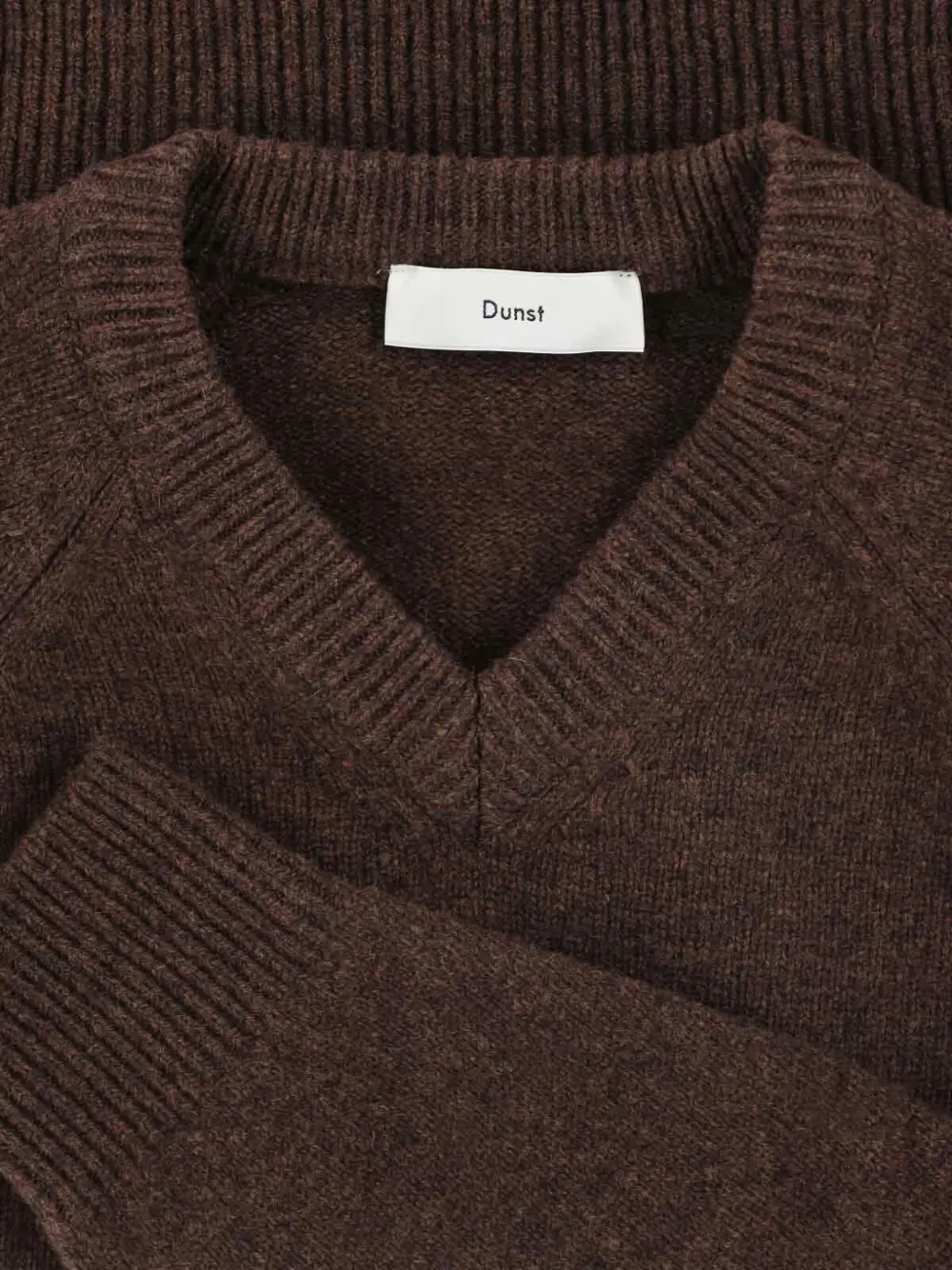 Dunst V-neck Wool Sweater In Brown