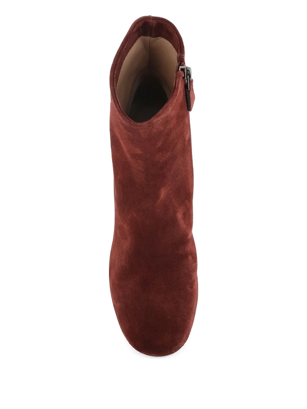 Del Carlo Block-heel Zip Boots In Brown