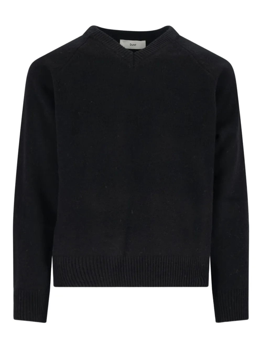 DUNST v-neck wool sweater | Black | Image 1