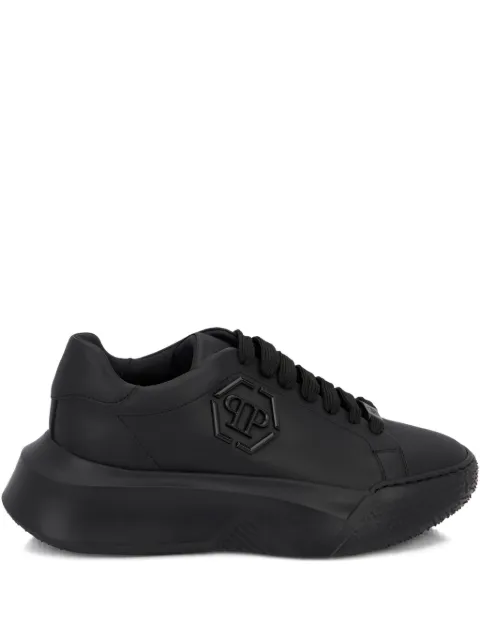 Philipp Plein x New Basic Hexagon leather trainers