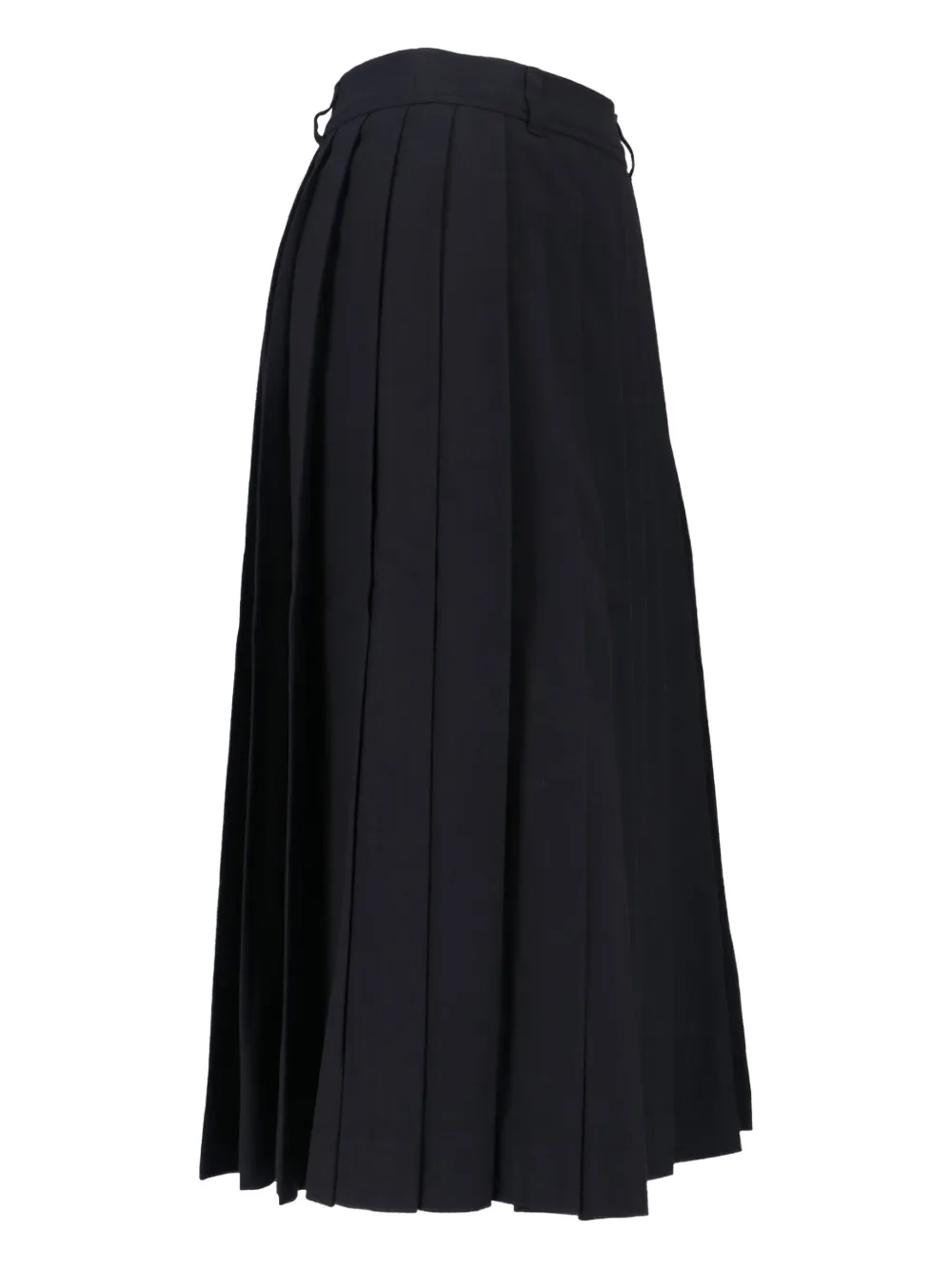 Dunst Wool Blend Midi Skirt In Black