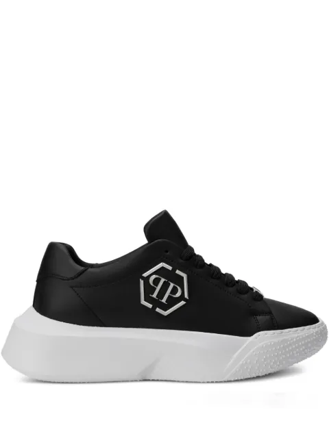 Philipp Plein hexagon calf leather runner trainers