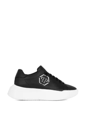 Philipp Plein Crocco Big Bang Runner Sneakers | Black | FARFETCH