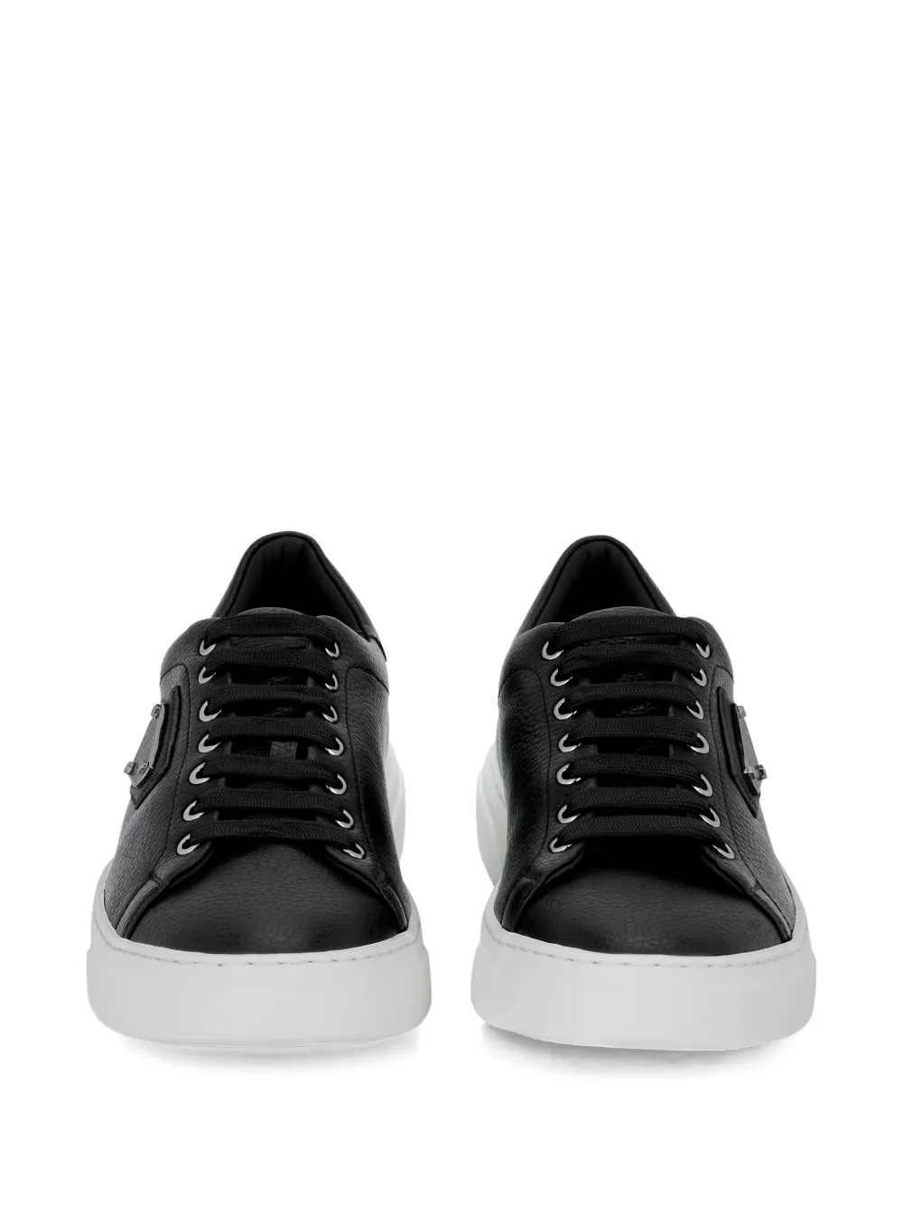 Philipp Plein Iconic Plein leren low-top sneakers Zwart