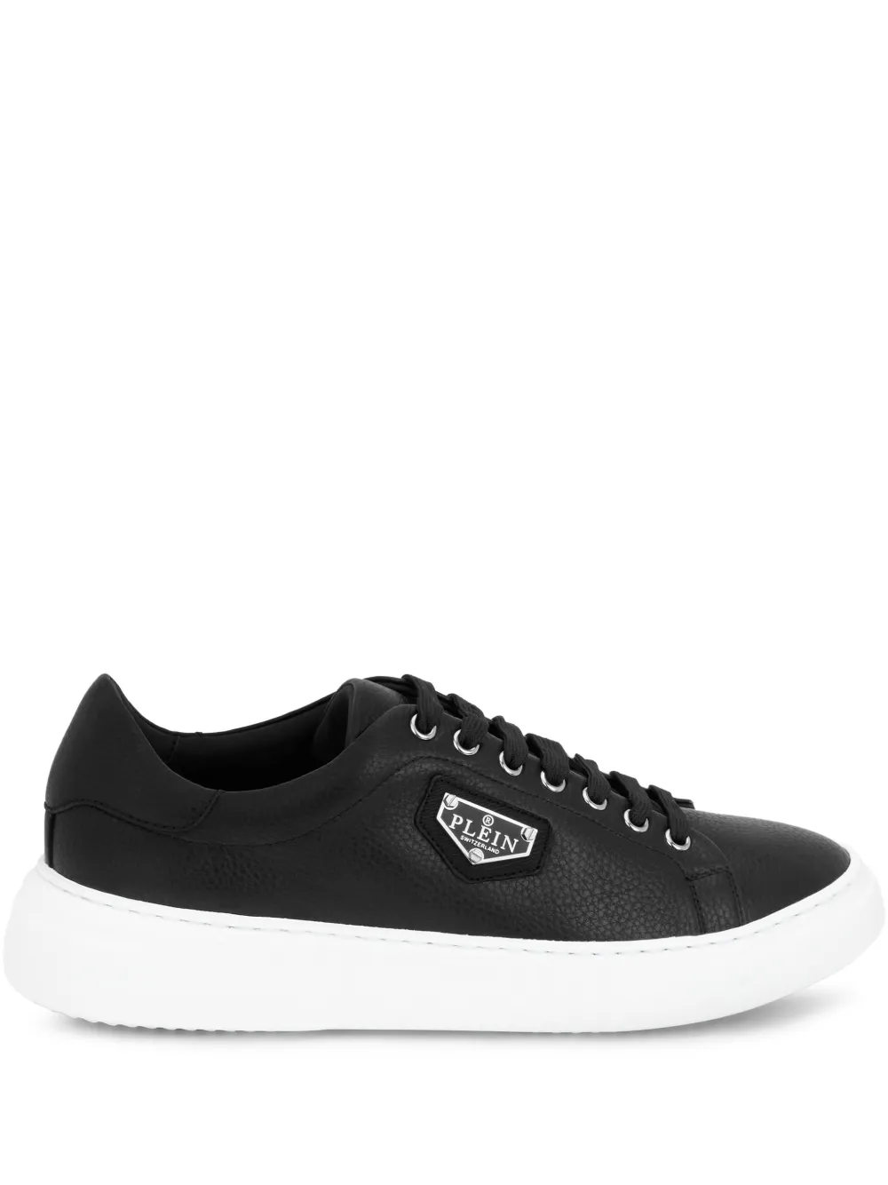 Philipp Plein Iconic Plein leren low-top sneakers Zwart