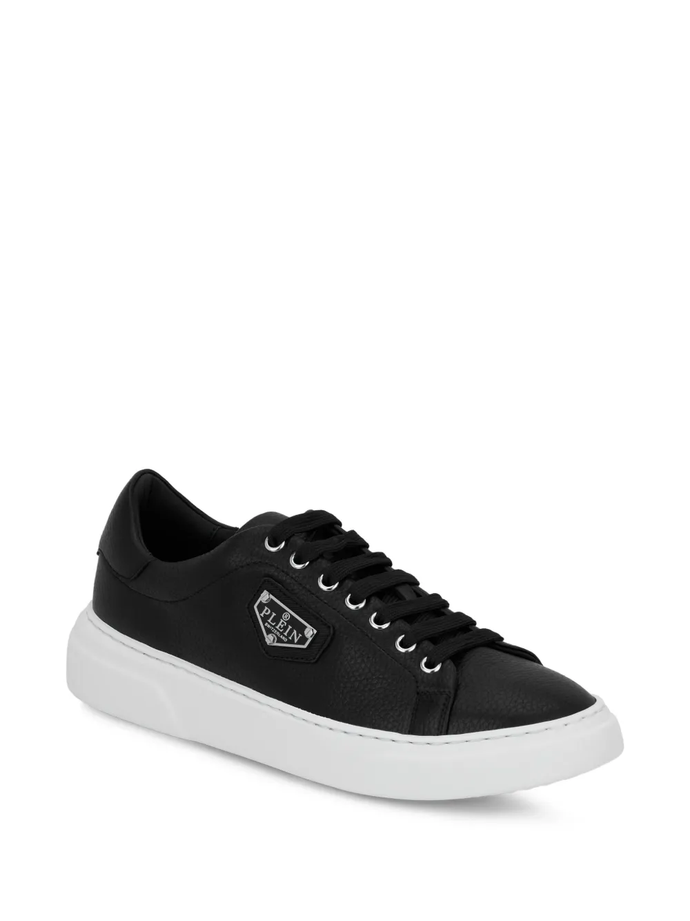 Philipp Plein Iconic Plein leren low-top sneakers Zwart