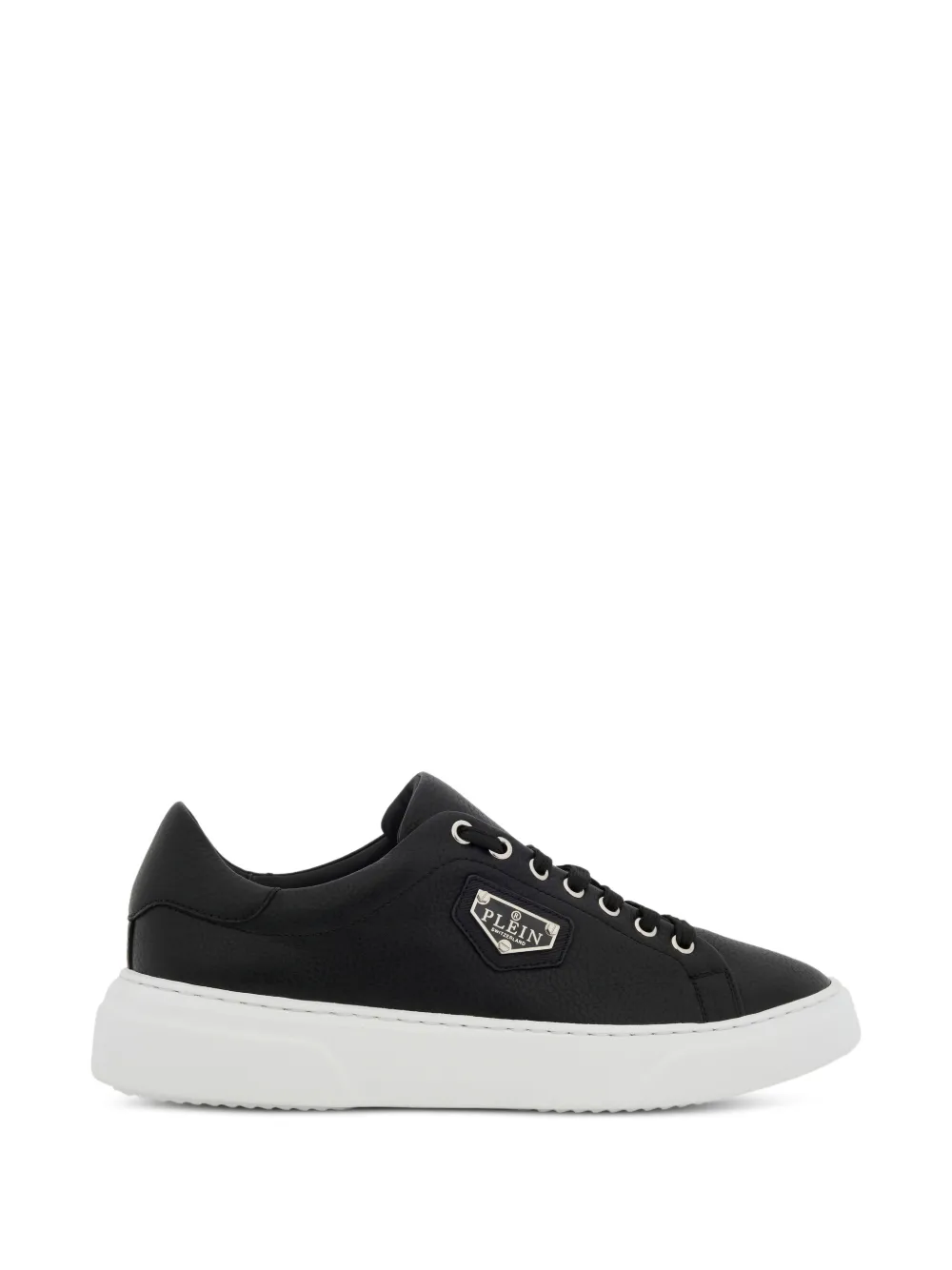 Philipp Plein Iconic Plein leren low-top sneakers Zwart