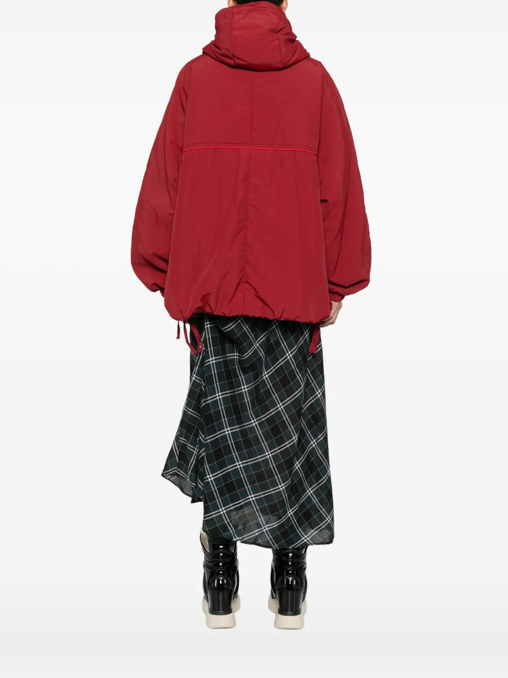 Marbell Zoe Parka Coat In Red