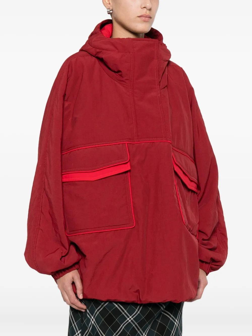 Marbell Zoe Parka Coat In Red
