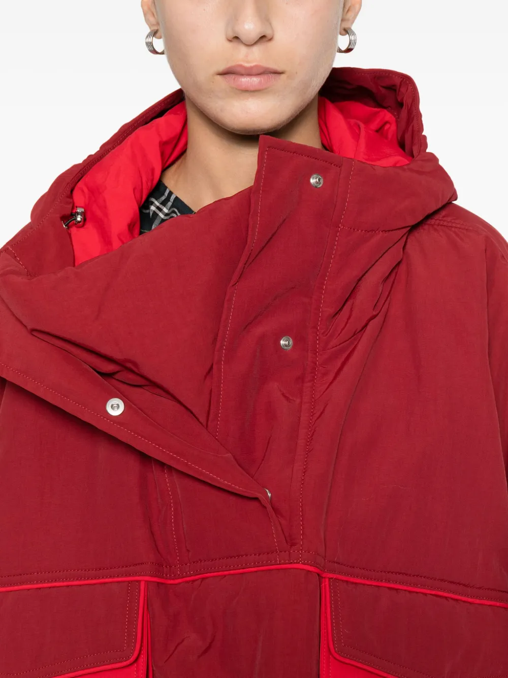 Marbell Zoe Parka Coat In Red
