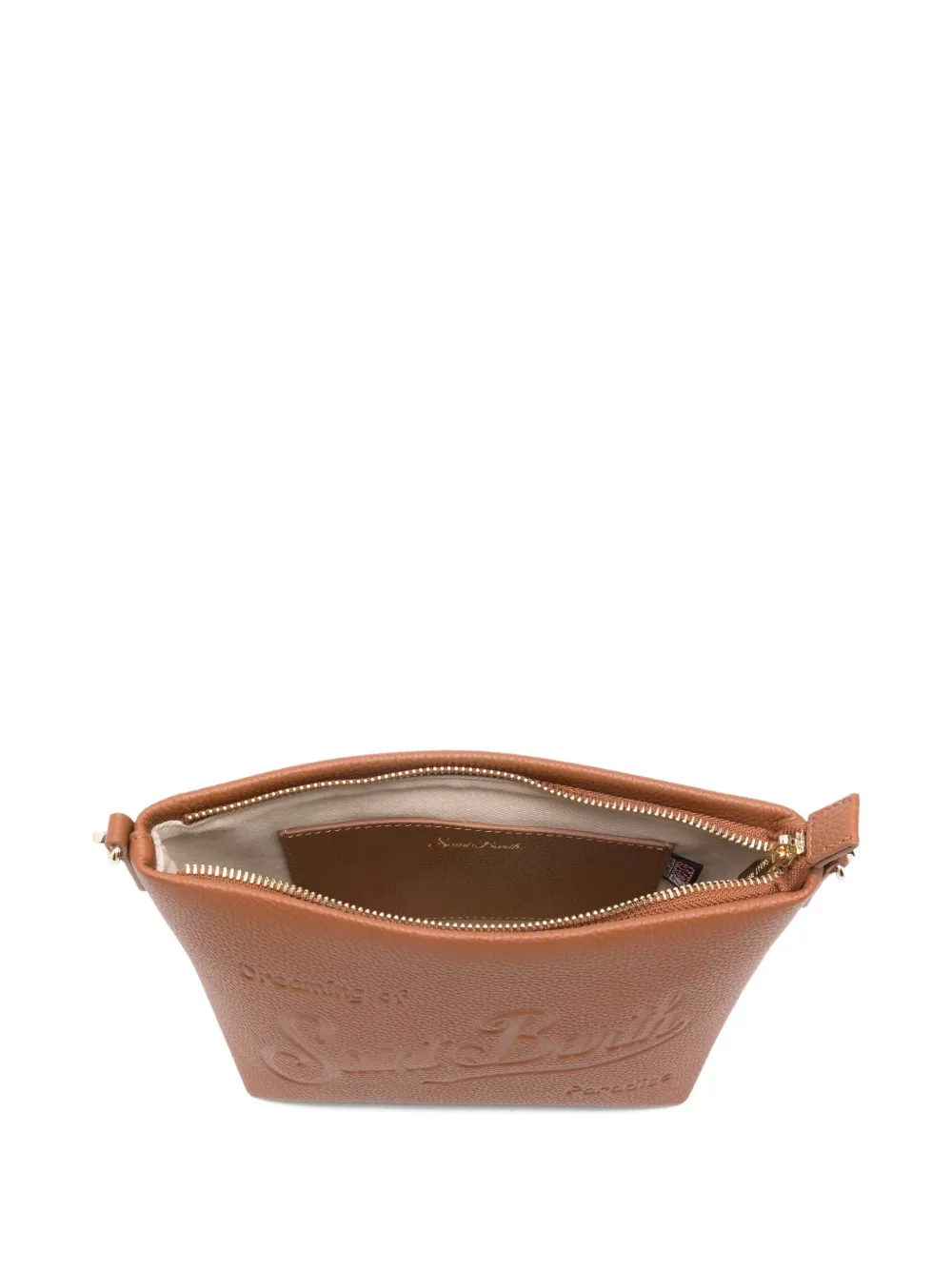 MC2 Saint Barth Aline shopper met logo-reliëf Bruin