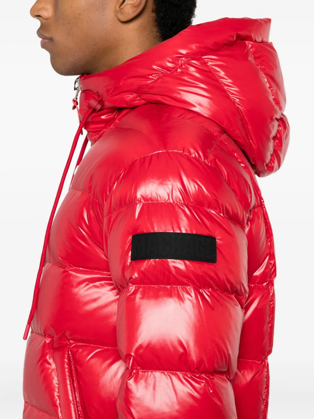 Mackage Victor-r Zip Hooded Jacket In Red