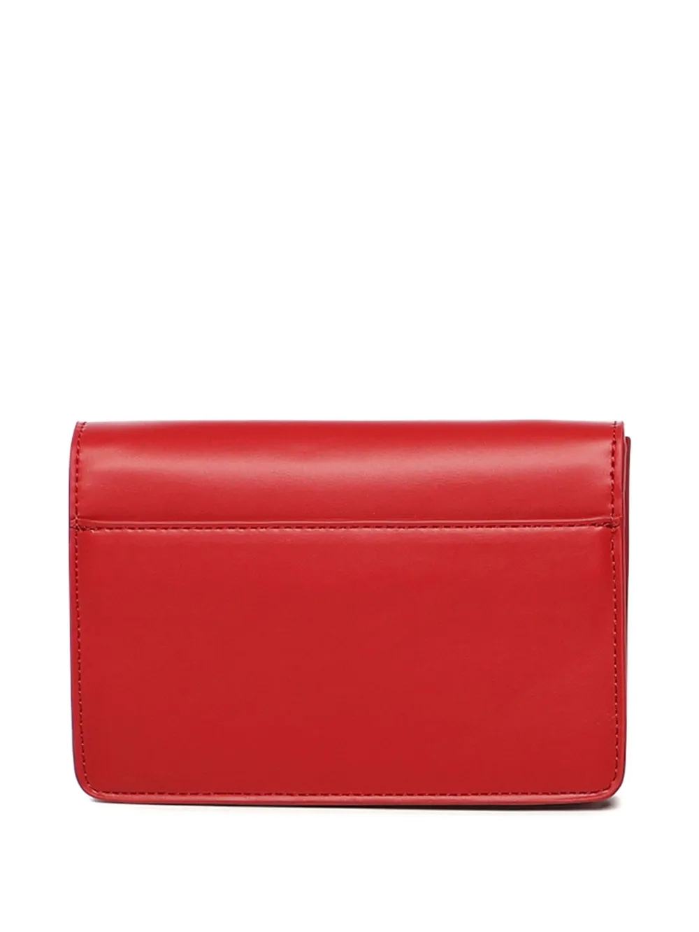 V73 Logo-plaque Flap-top Satchel Bag In Red