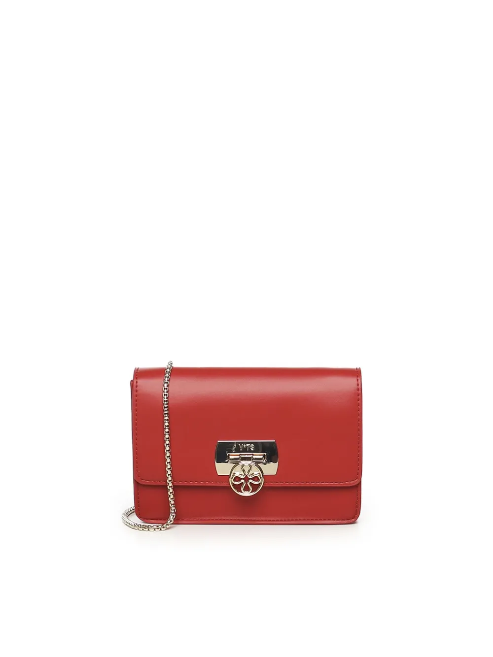 V°73 logo-plaque flap-top satchel bag - Rosso