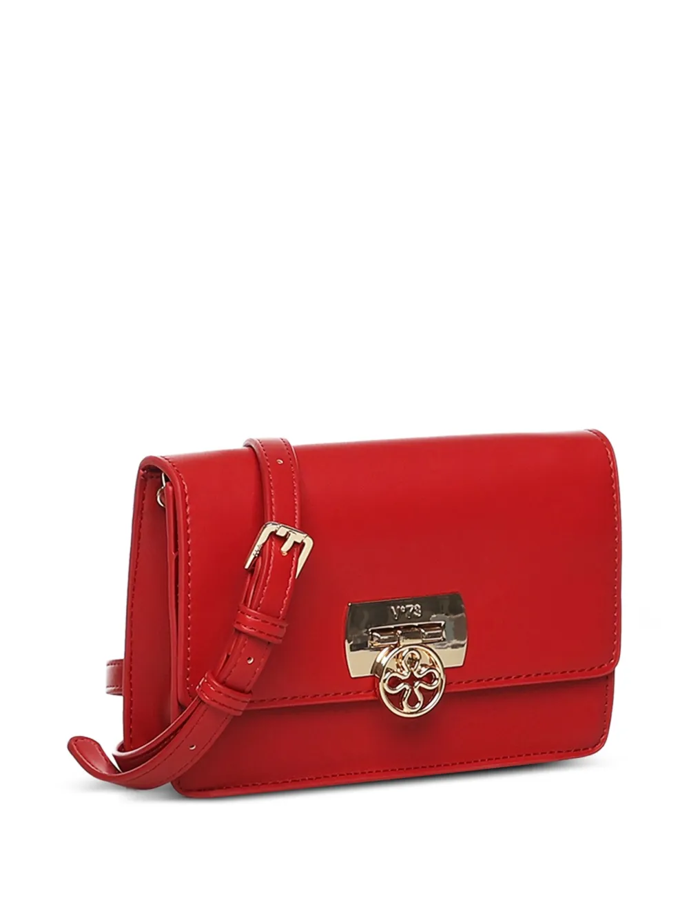 V73 Logo-plaque Flap-top Satchel Bag In Red
