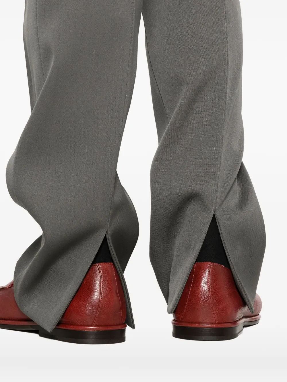 Gucci Broek met verborgen sluiting Grijs