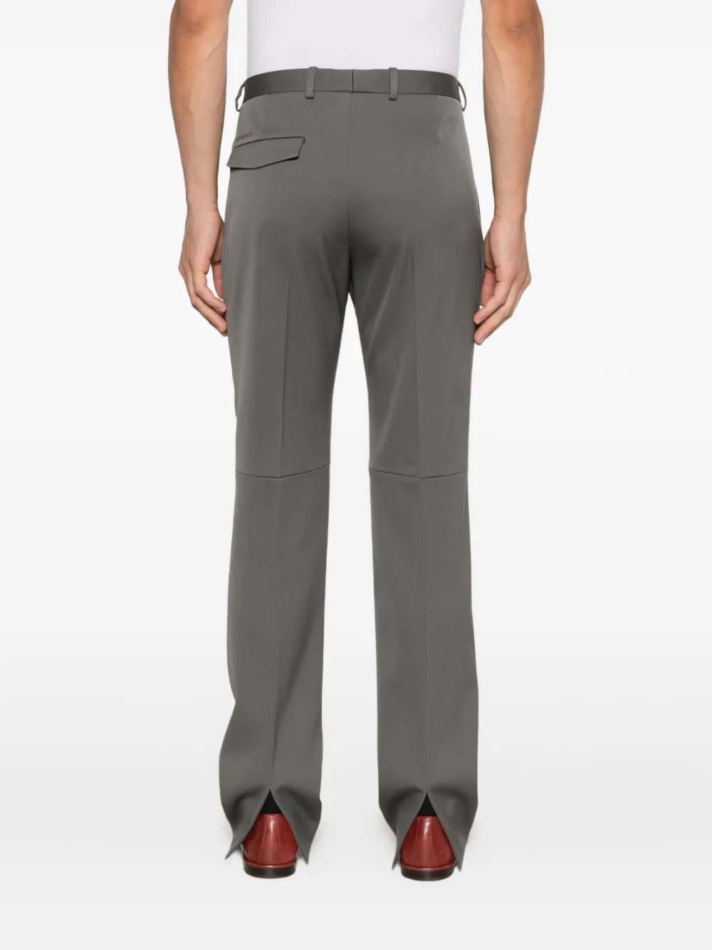 Gucci Broek met verborgen sluiting Grijs