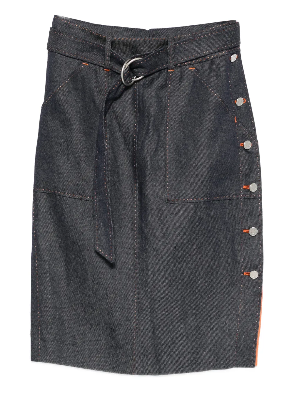 Hermès Pre-Owned 2010s belted buttoned skirt | Blue | Image 1