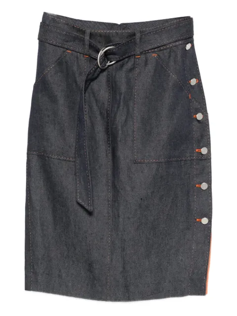 Hermès Pre-Owned 2010s belted buttoned skirt