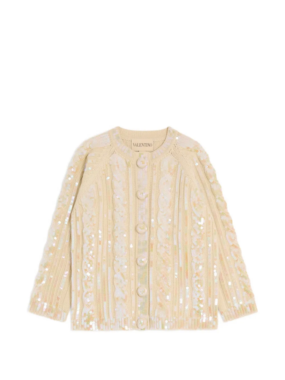 Valentino Garavani Cardigan mit Pailletten - Nude