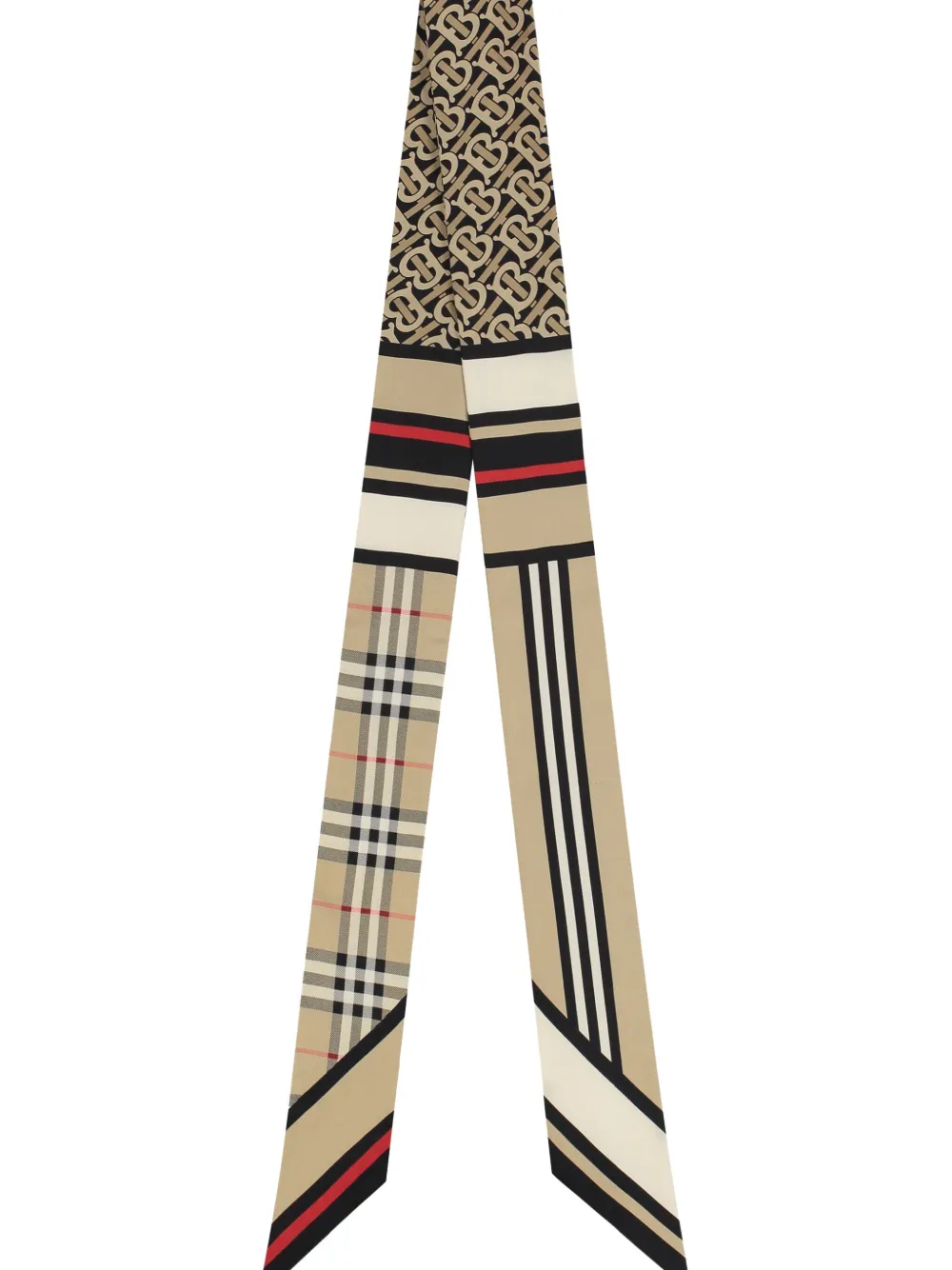Burberry Check-pattern Silk Scarf In Multi