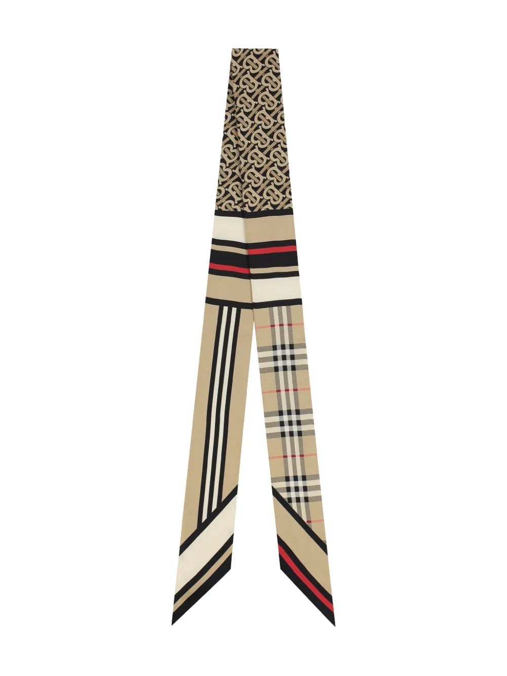 Burberry Check-pattern Silk Scarf In Multi