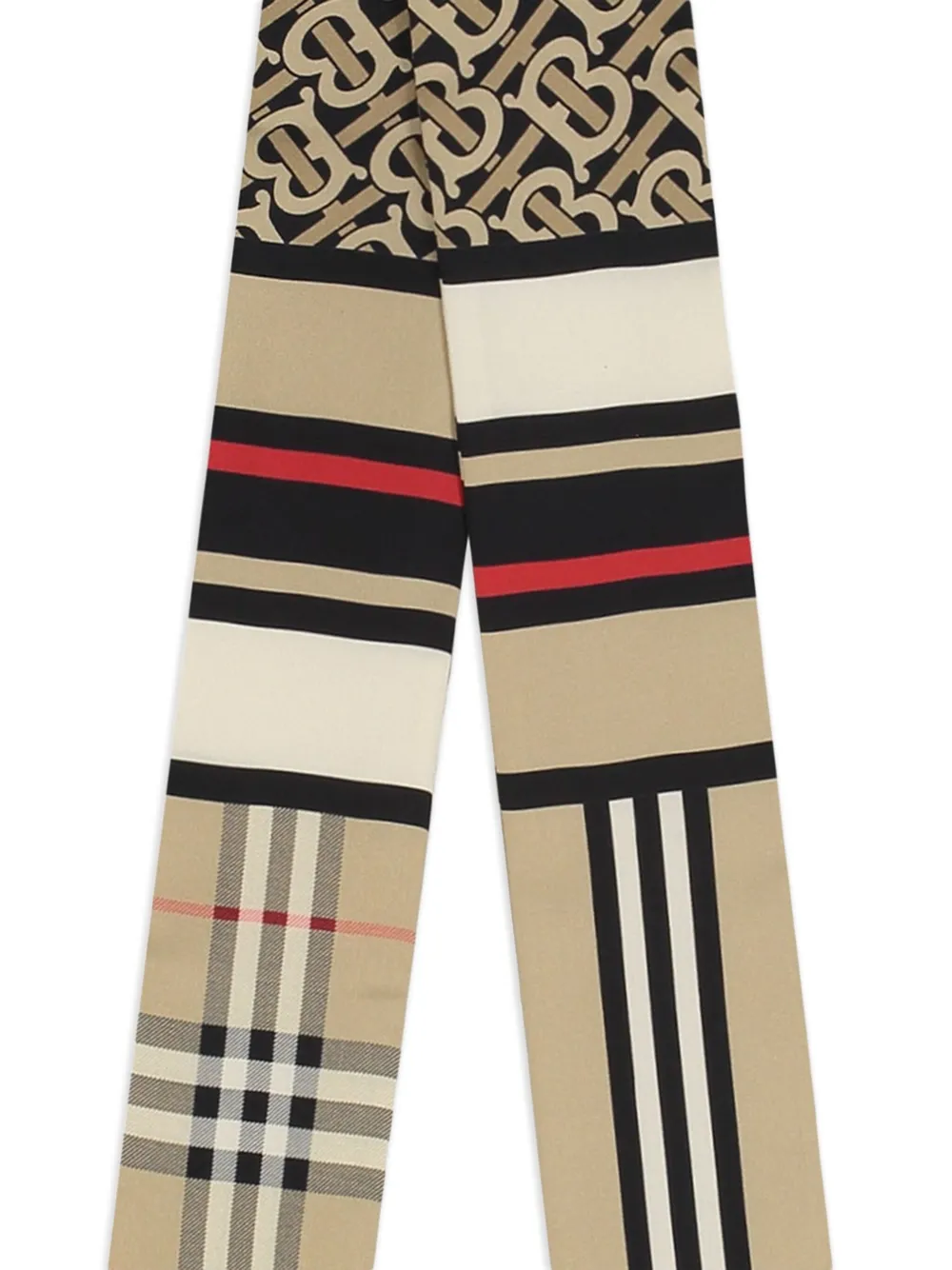 Burberry check-pattern silk scarf - Beige