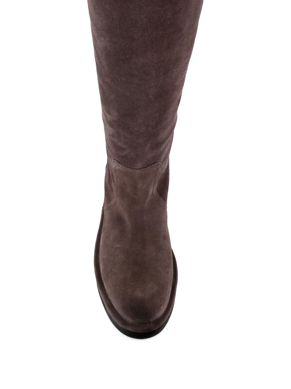 Del Carlo Pull-tab Suede Boots In Brown