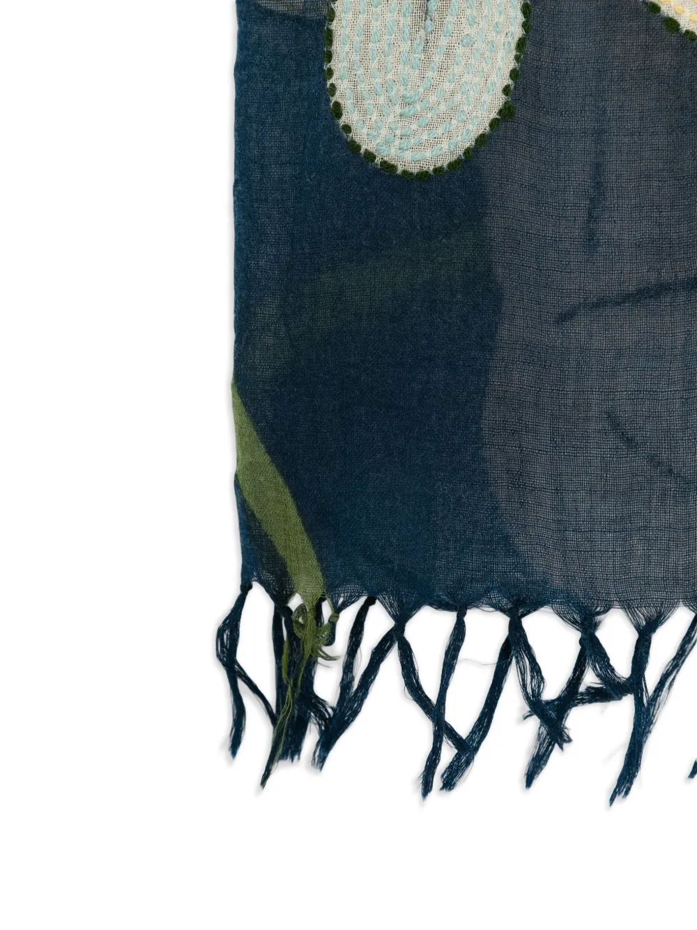 SGOMBERO CANTINE floral-print wool fringed scarf | Image 2