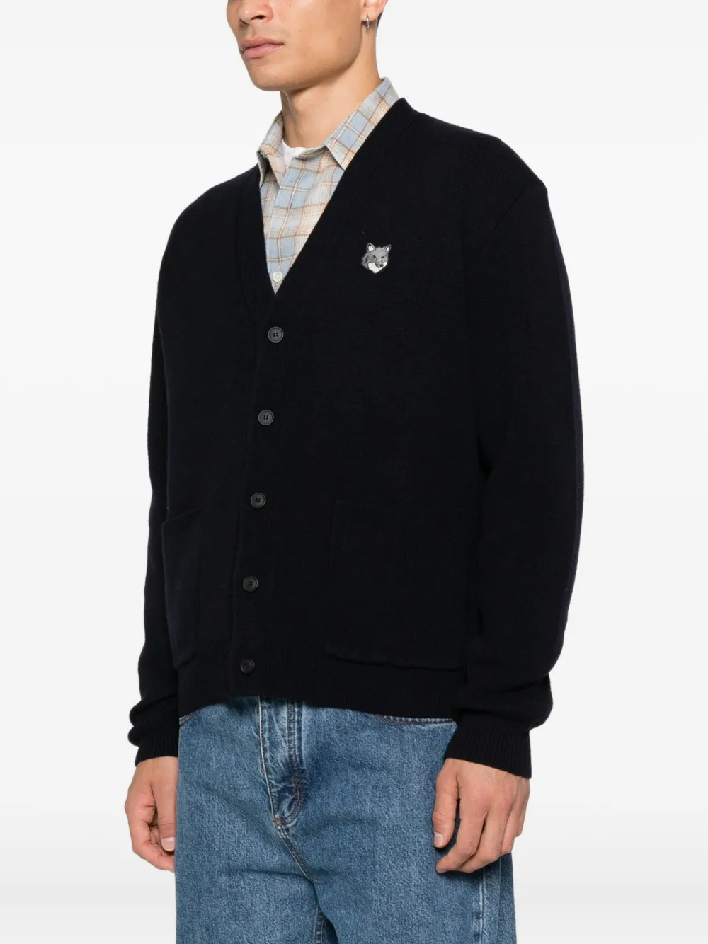 Maison Kitsuné Fox Head vest Blauw