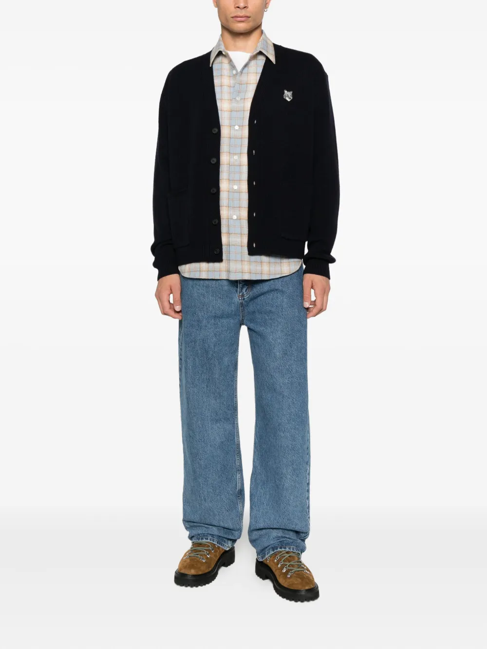 Maison Kitsuné Fox Head vest Blauw