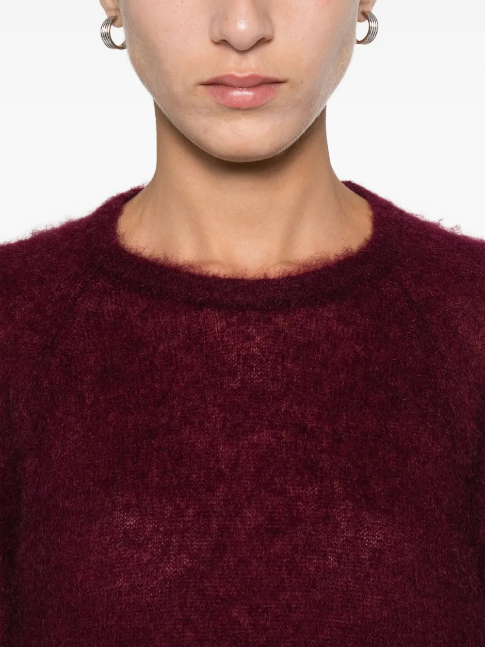 Forte Trui van mohairblend Rood