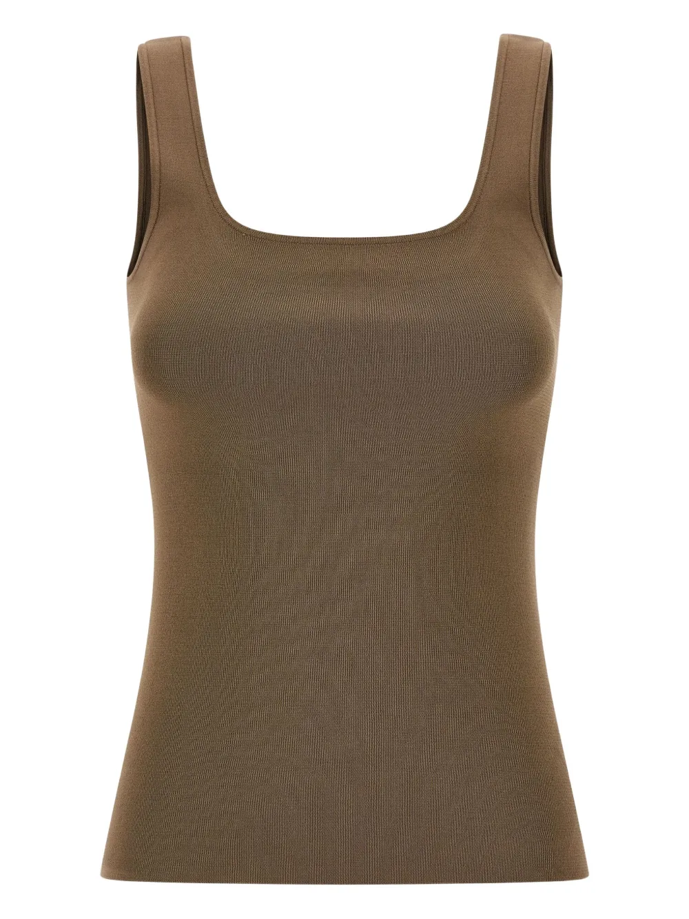 Entire Studios Square-neck Knit Top In Brown