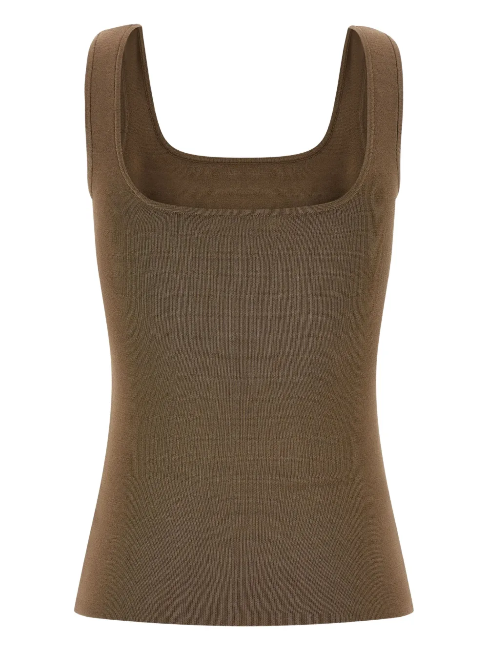 Entire Studios Square-neck Knit Top In Brown