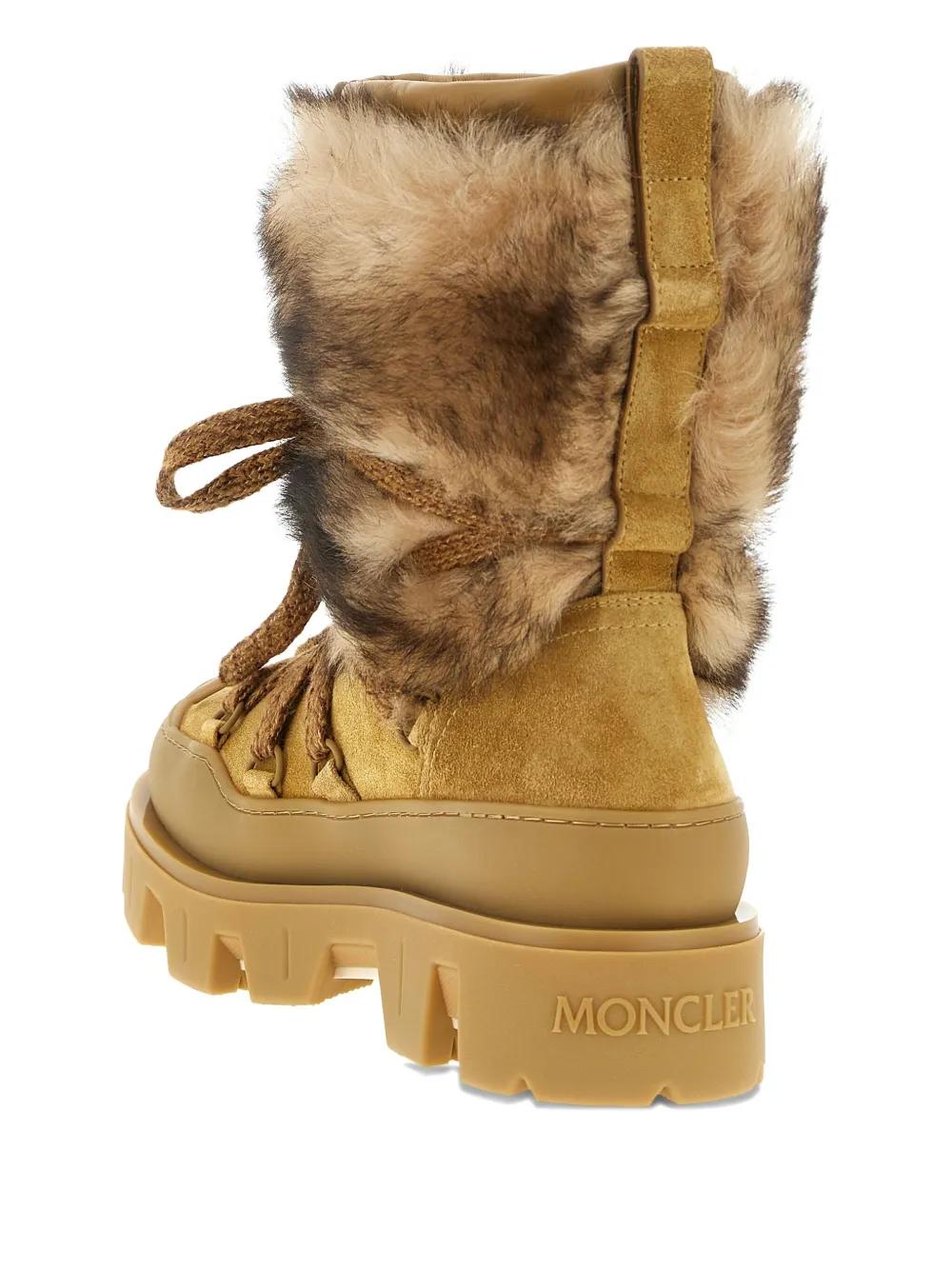 Moncler 45 mm lammy veterlaarzen Beige