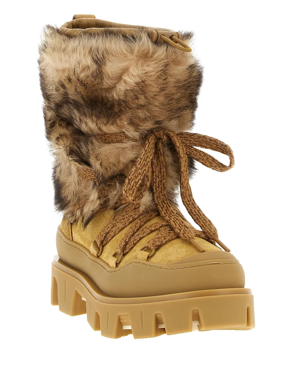 Moncler 45 mm lammy veterlaarzen Beige