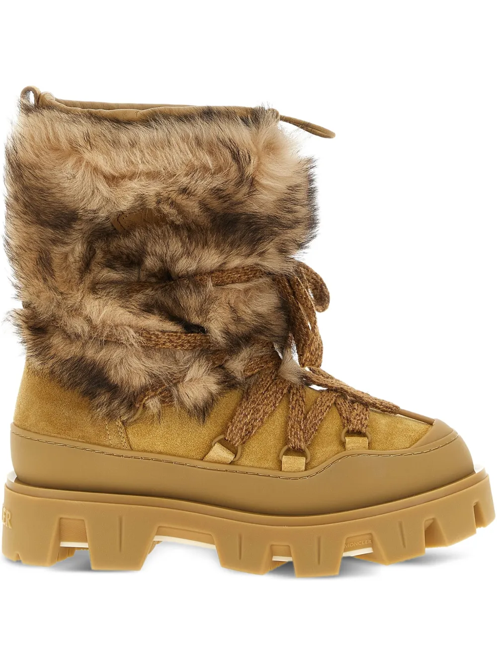 Moncler 45 mm lammy veterlaarzen Beige