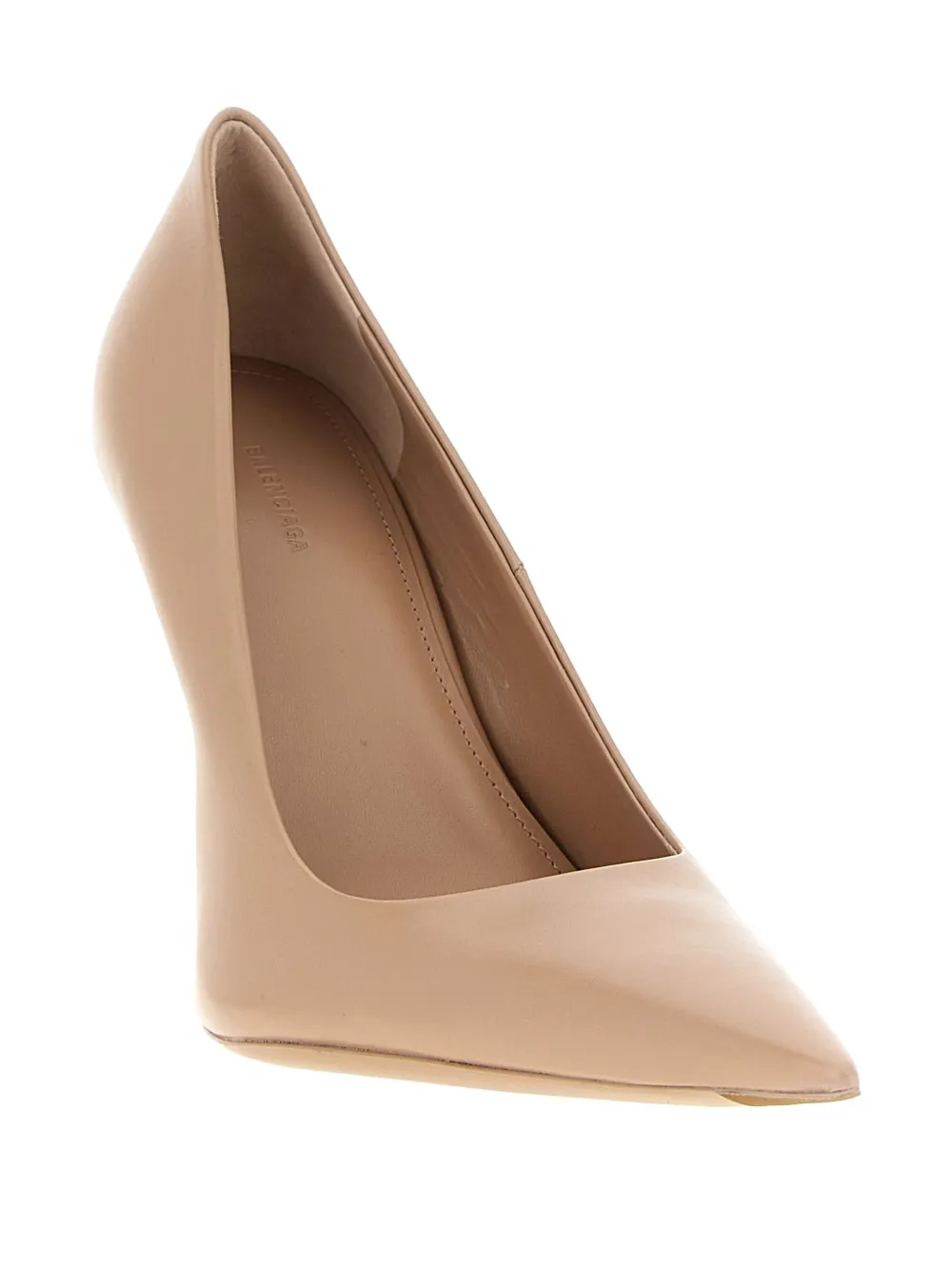 Balenciaga 110m Avenue After Elongated-toe Pumps In Neutral