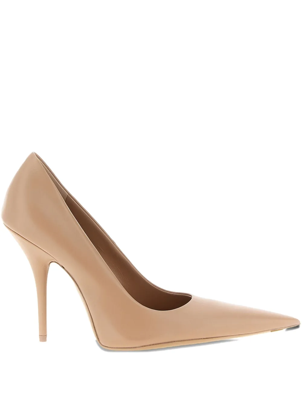 Balenciaga 110m Avenue After Elongated-toe Pumps In Neutral