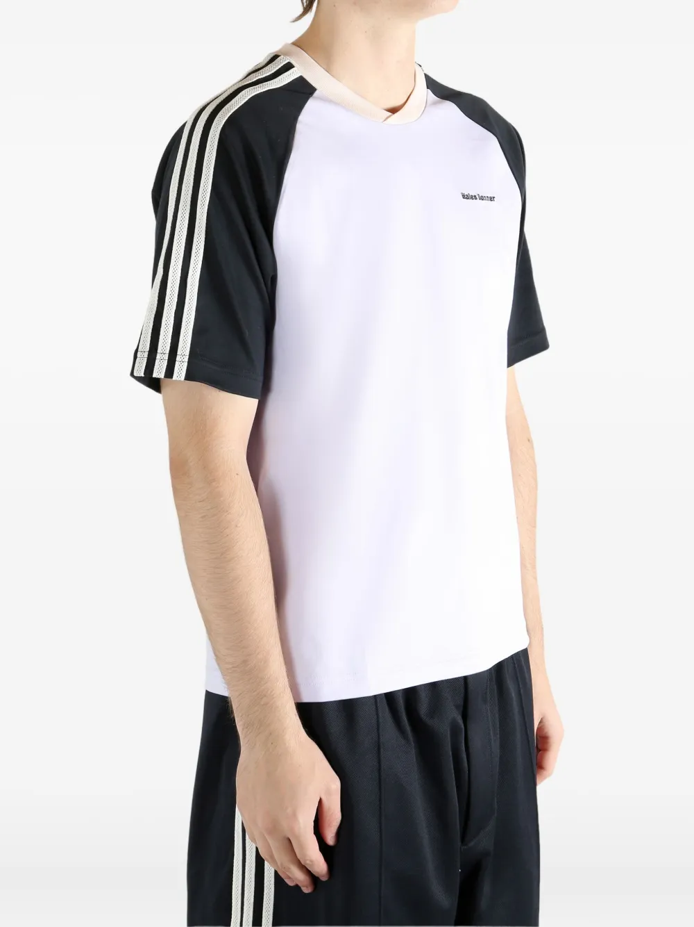 adidas T-shirt met gestreept detail Wit