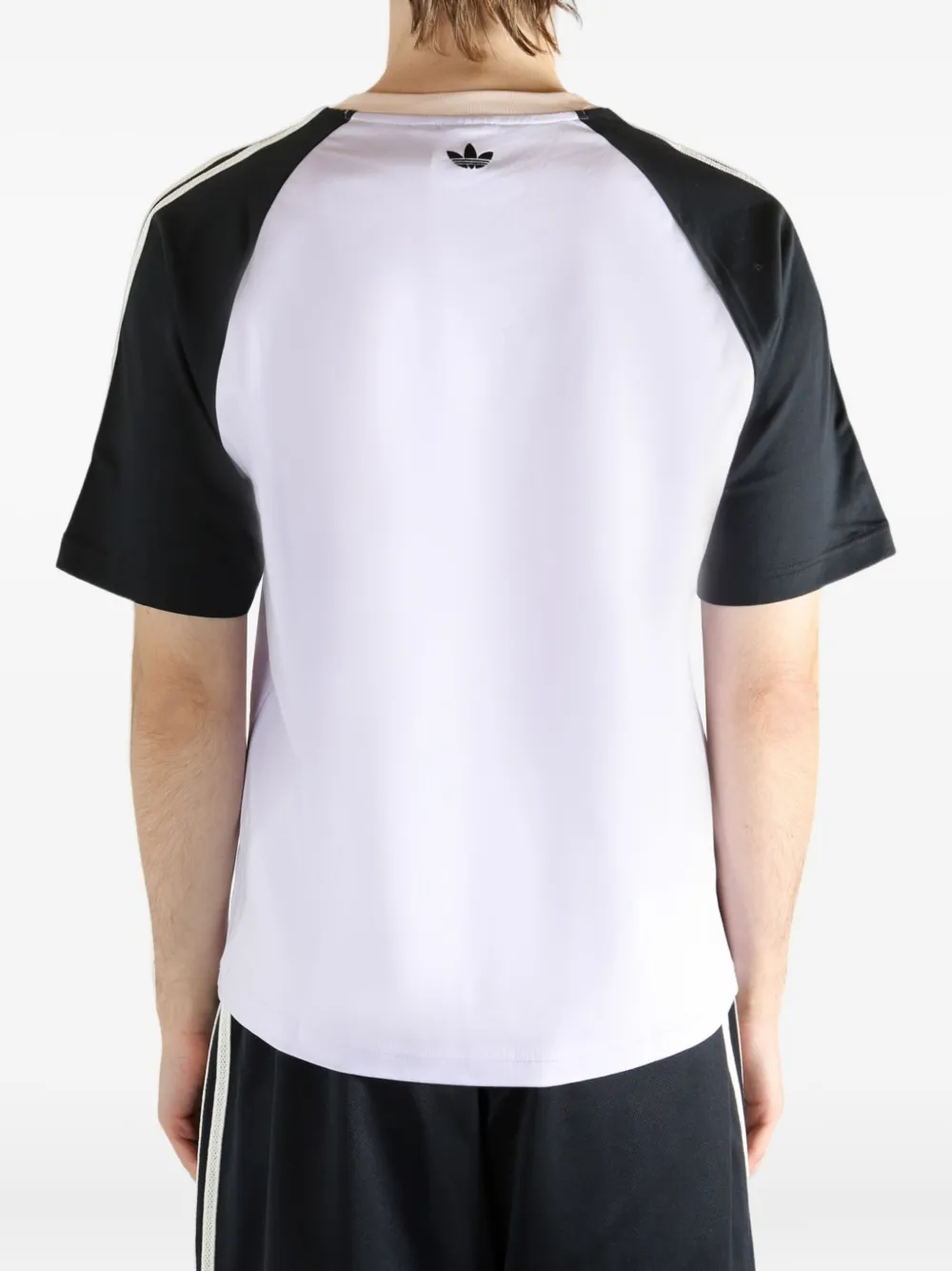 adidas T-shirt met gestreept detail Wit