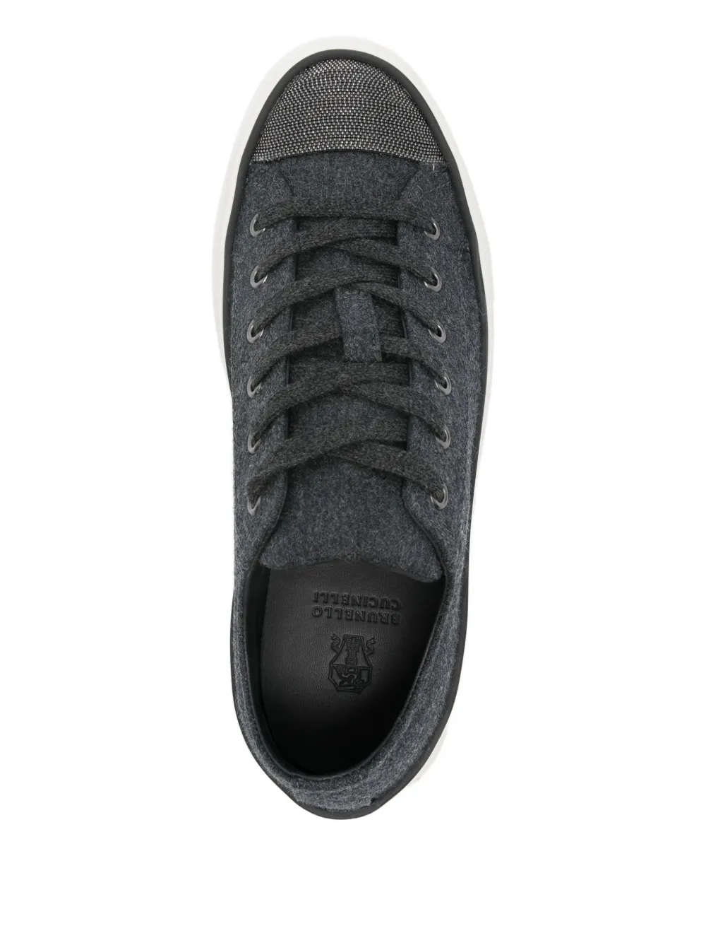 Brunello Cucinelli Wool Sneakers In Gray