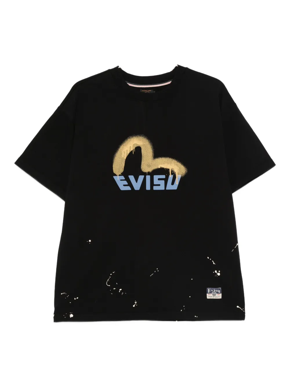 EVISU T-shirt con stampa - Nero