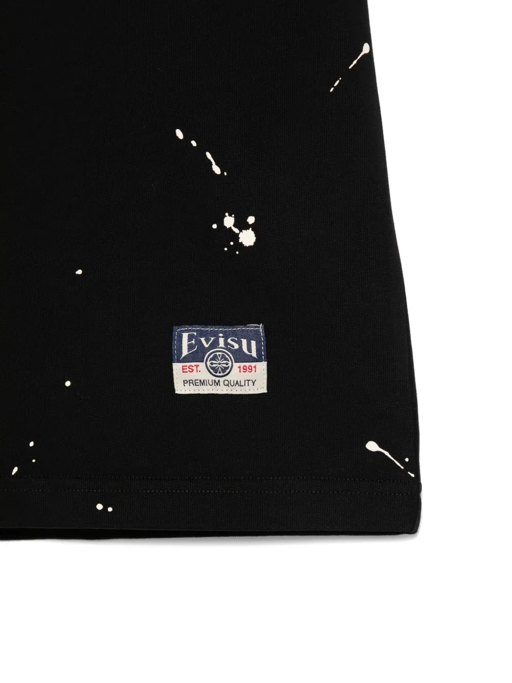 EVISU T-shirt met print Zwart