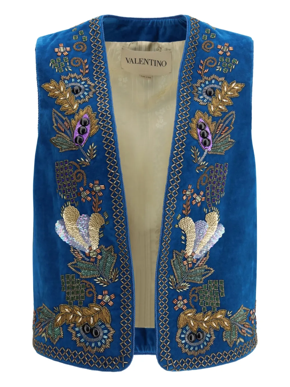 Valentino Garavani フローラル ジレ - ブルー Valentino Garavani フローラル ジレ - ブルー