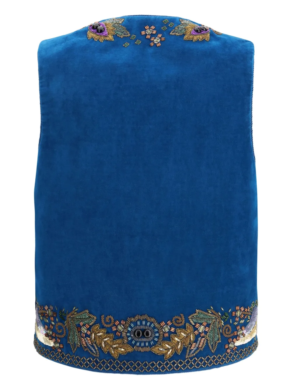 Valentino Garavani Gilet met geborduurde bloemen Blauw