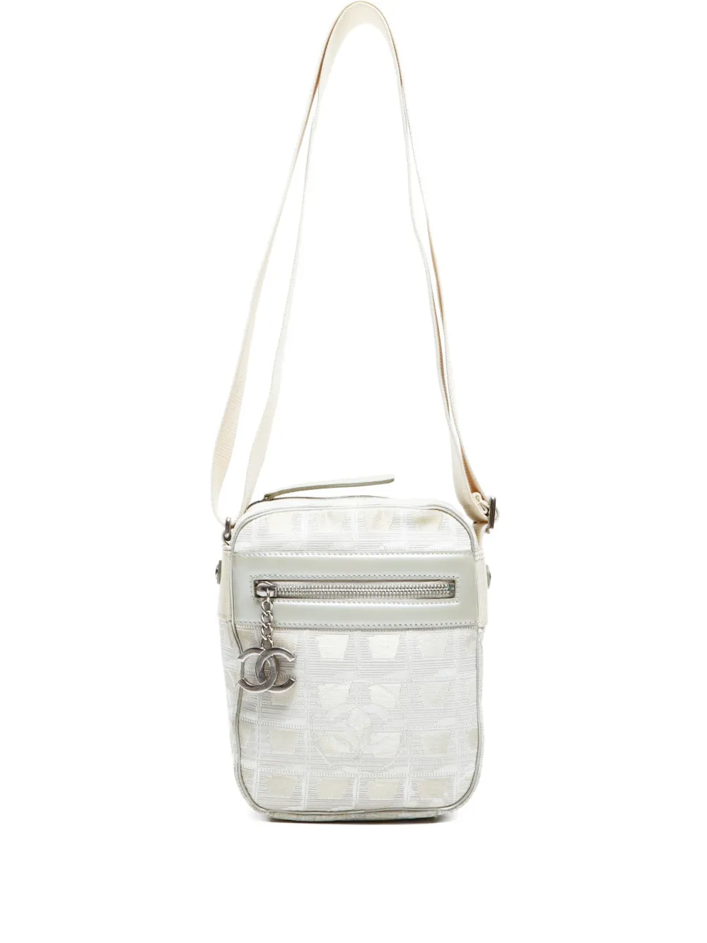 Pre-owned Chanel 2005-2006 New Travel Line Shoulder Bag In Neutral