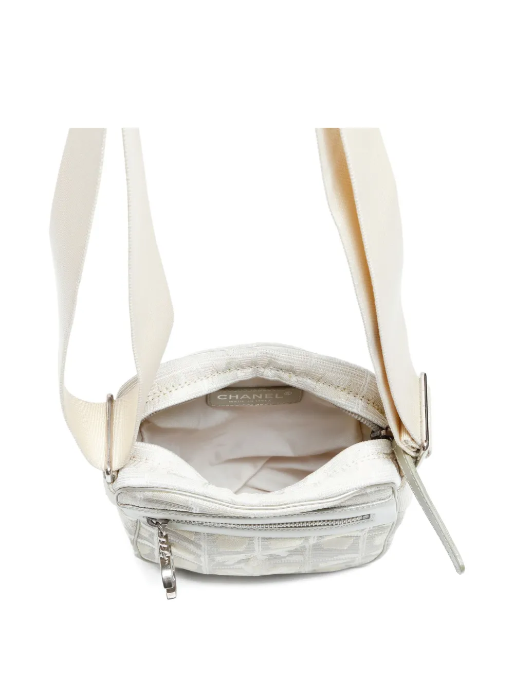 Pre-owned Chanel 2005-2006 New Travel Line Shoulder Bag In Neutral