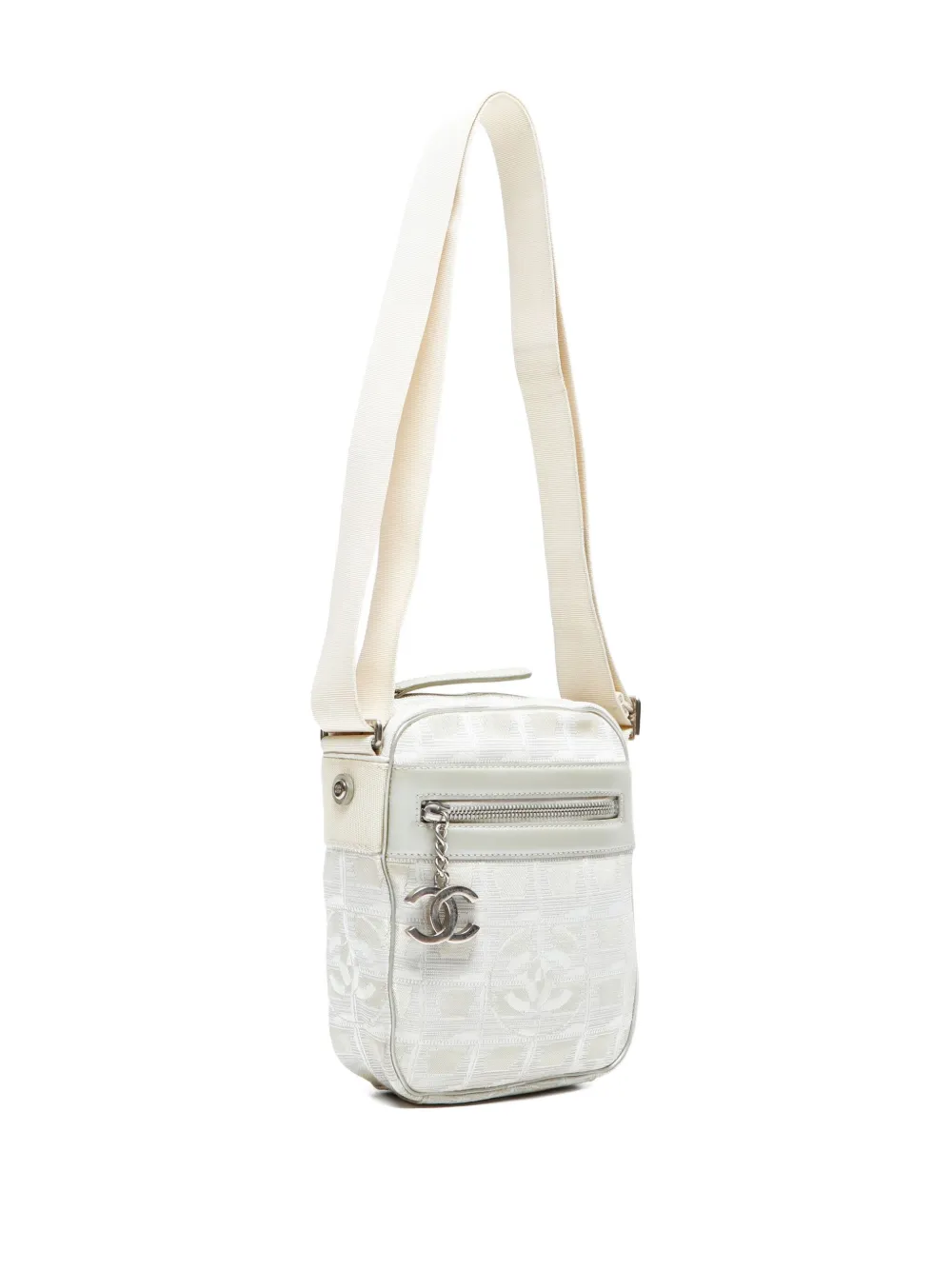 Pre-owned Chanel 2005-2006 New Travel Line Shoulder Bag In Neutral