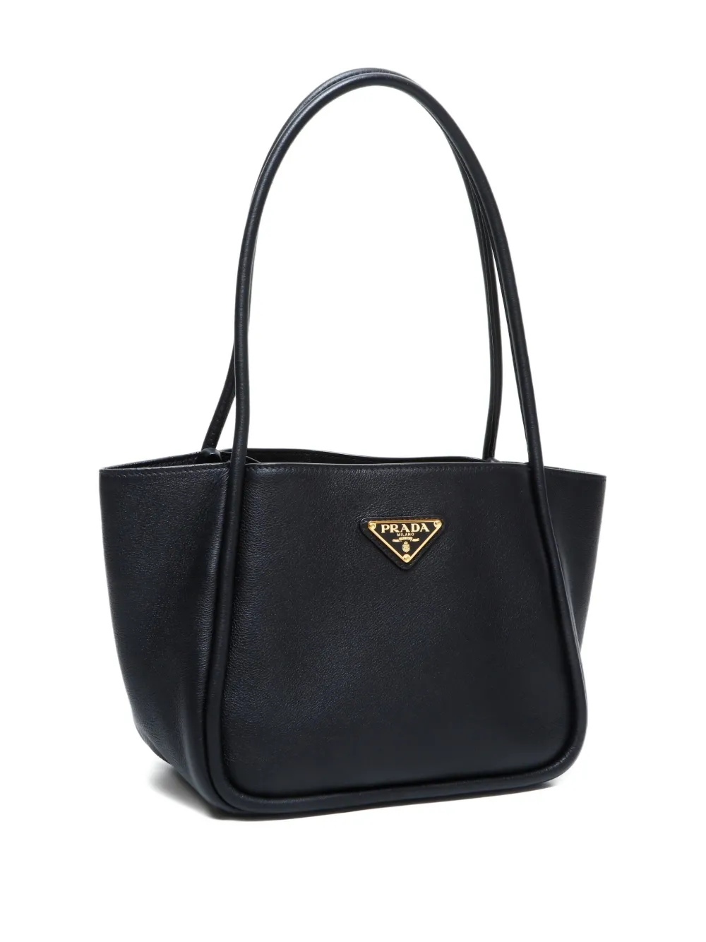 Pre-owned Prada 2015-2025 Triangle-logo Tote Bag In Black